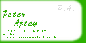 peter ajtay business card